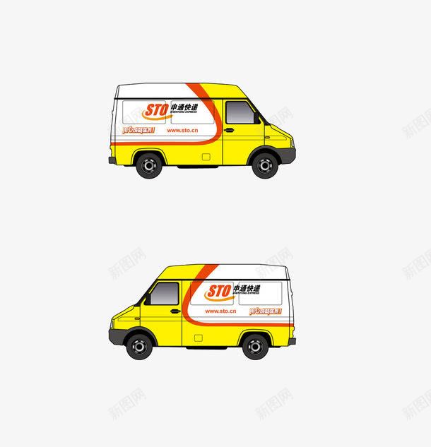 申通快递车png免抠素材_新图网 https://ixintu.com 交通工具 快递车 物流 车体广告 运输