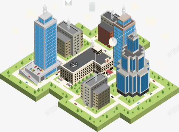 立体城市建设模型png免抠素材_新图网 https://ixintu.com 3D模型 区位规划 城市建设 城市模型 城市规划 城市规划图 智慧城市 矢量png
