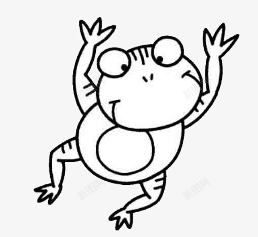 起跳的青蛙图标png_新图网 https://ixintu.com 卡通 手绘 简笔画 跳跃 青蛙