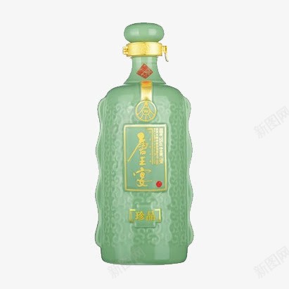 五粮液青瓷png免抠素材_新图网 https://ixintu.com 五粮液 产品实物 唐王宴珍品 白酒 青瓷