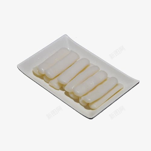 打好的手工年糕png免抠素材_新图网 https://ixintu.com 中国美食 各种方盘子 手工制品 打年糕 数量多 长方形的盘子
