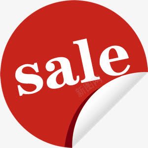sale红色圆形卷边标签png免抠素材_新图网 https://ixintu.com sale 圆形 标签 红色