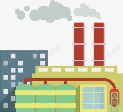 卡通扁平化工厂建筑png免抠素材_新图网 https://ixintu.com 卡通 厂房 工业 工厂 建筑 扁平化 插画 烟囱 现代 生产