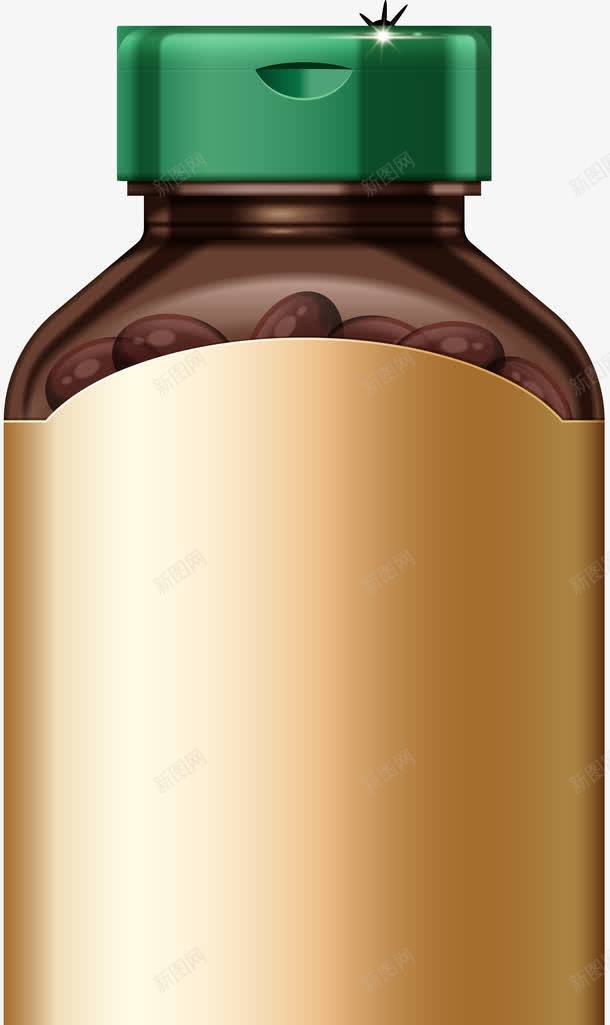 保健品瓶子png免抠素材_新图网 https://ixintu.com 保养品 免抠PNG 卡通 吃保健品 胶囊 药丸 药瓶 营养品