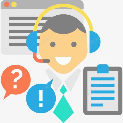 客户服务图标png_新图网 https://ixintu.com 人头像 呼叫 商务和购物 客户服务 技术 电话支持 白领头像 耳机 麦克风