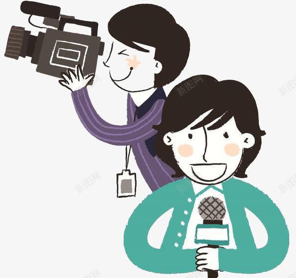 主持png免抠素材_新图网 https://ixintu.com 主持人 小小主持人插画 新闻人 新闻媒体 记者