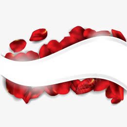 红色花瓣边框png免抠素材_新图网 https://ixintu.com 标题 标题栏 栏目 玫瑰花 红色 花瓣 边框