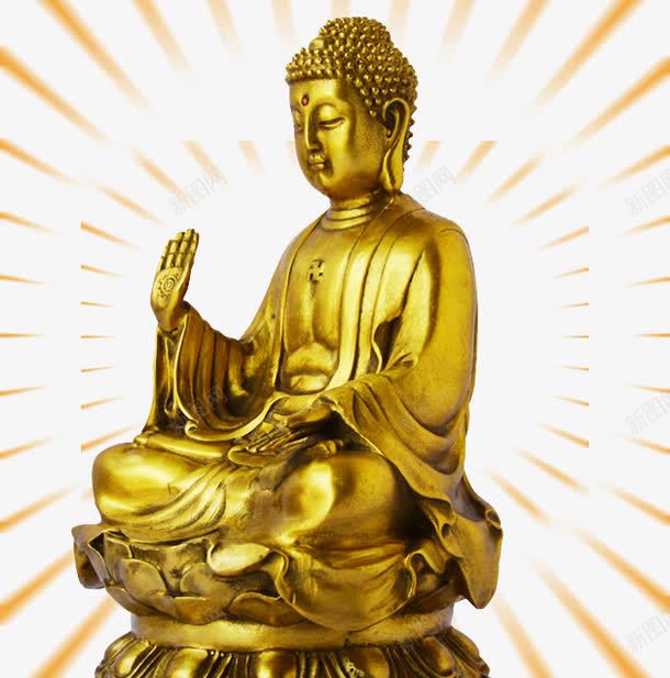 佛光普照psd免抠素材_新图网 https://ixintu.com PSD格式素材 佛光 佛教 光线 免费PNG 大佛 金色