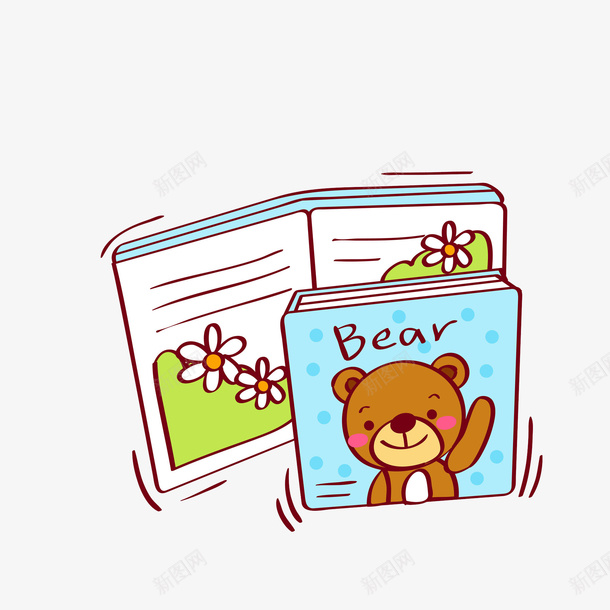 卡通可爱漫画书图png免抠素材_新图网 https://ixintu.com 书本 儿童用品 创意的 卡通 可爱的 插图 漫画书