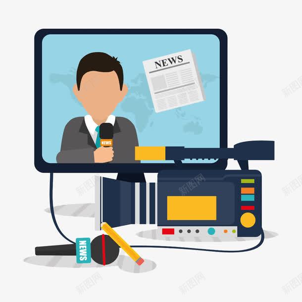 传媒主持人话筒png免抠素材_新图网 https://ixintu.com 主持人 摄像 素材 话筒