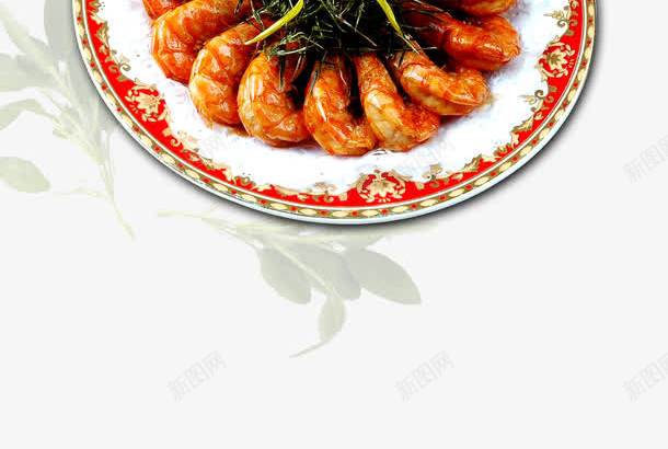 崂山茶山虾png免抠素材_新图网 https://ixintu.com 产品实物 崂山茶山虾 文字排版 美味佳肴