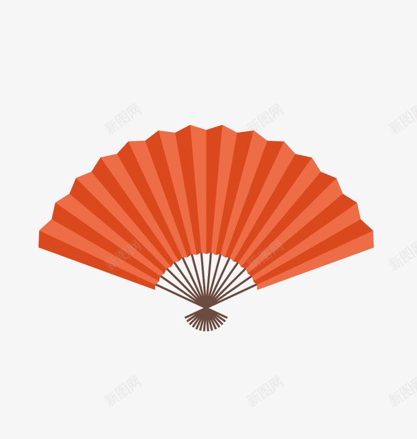 一把扇子png免抠素材_新图网 https://ixintu.com 凉扇 古风 橙色 漂亮的扇子 男士