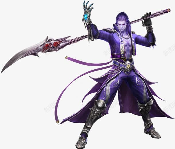 冷酷威猛紫衣武者png免抠素材_新图网 https://ixintu.com 冷酷 威猛 武者