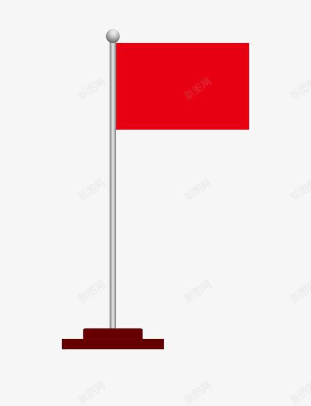 红色旗杆道旗png免抠素材_新图网 https://ixintu.com 旗杆 红色 道旗