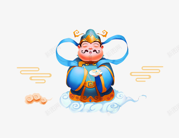 卡通财神驾到psd免抠素材_新图网 https://ixintu.com 恭喜发财 新年 新春 祝福 神仙 神明 祥云 财神 财神驾到