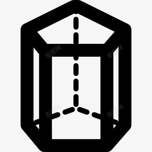 六棱柱图标png_新图网 https://ixintu.com 体积 六角形 形状 数学 棱镜