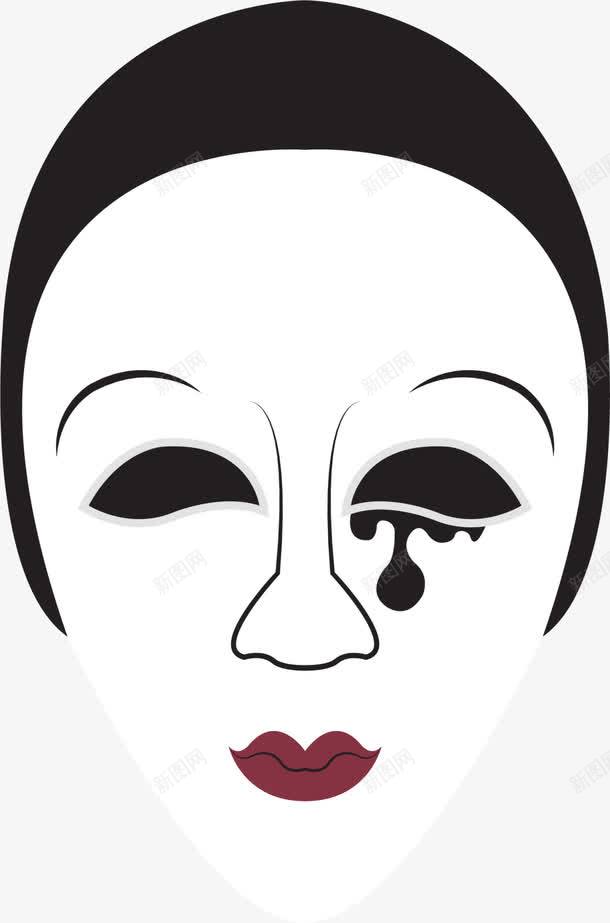 愚人节白色搞怪表情png免抠素材_新图网 https://ixintu.com 4月1号 小丑 恶作剧 愚人节 搞怪表情 整蛊 诡异面具 马戏团