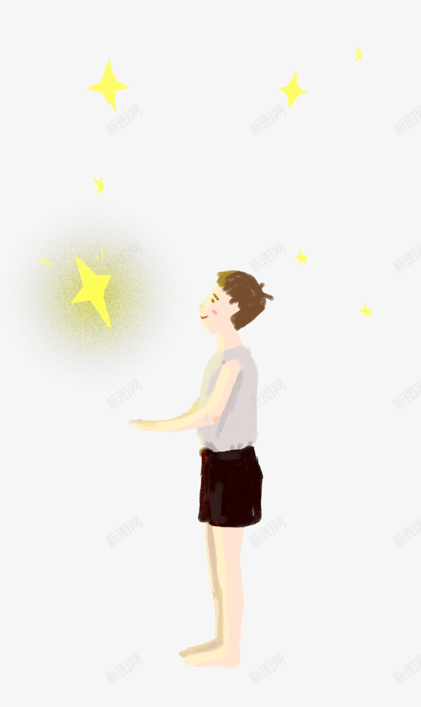 手绘卡通摘星星的男孩png免抠素材_新图网 https://ixintu.com 世界自闭症日 卡通男孩 手绘男孩 手绘男生 摘星星 摘星星的男孩 摘星男生 梦游男孩 男孩 男孩星星 自闭症