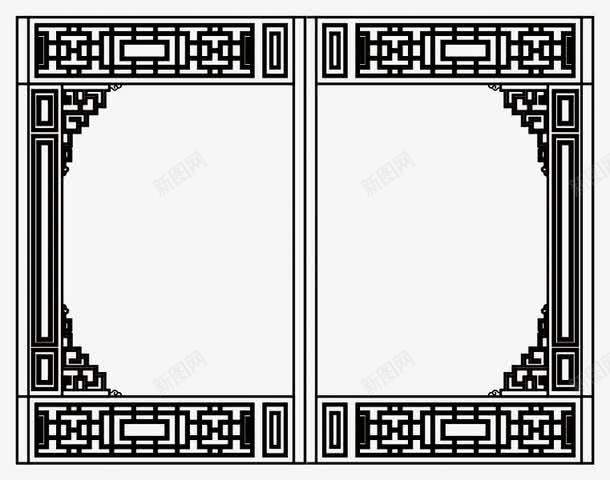 古代雕花窗户png免抠素材_新图网 https://ixintu.com 中国风 古代雕花窗户 古典 木窗 窗户 红木