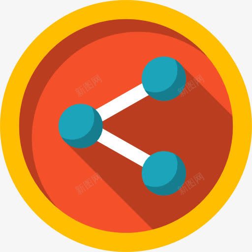 分享图标png_新图网 https://ixintu.com 分享 圆 多媒体 形状 社交媒体 社交网络 连接器 音乐和多媒体