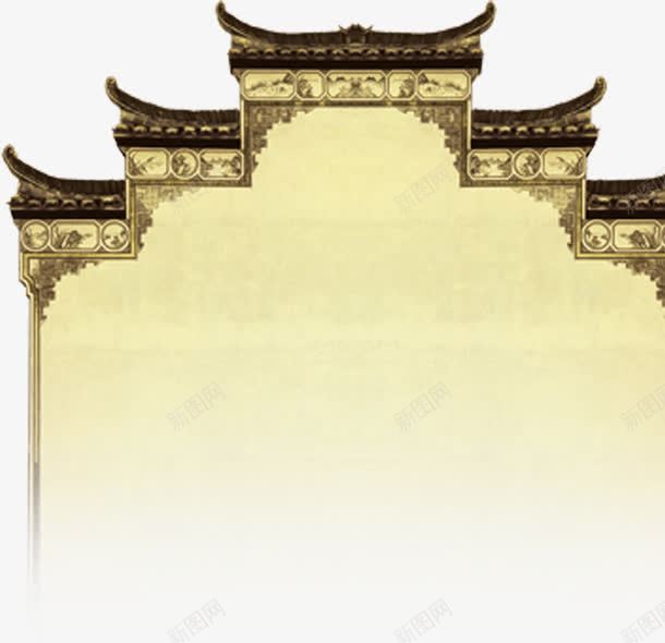 徽派建筑牌楼png免抠素材_新图网 https://ixintu.com 古代牌楼 古建筑 墙 徽派 牌楼