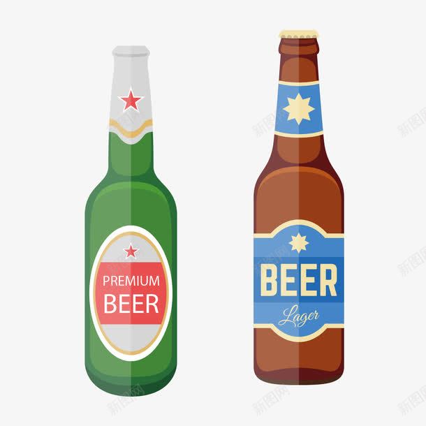 啤酒瓶png免抠素材_新图网 https://ixintu.com 外国啤酒玻璃瓶德国黑啤