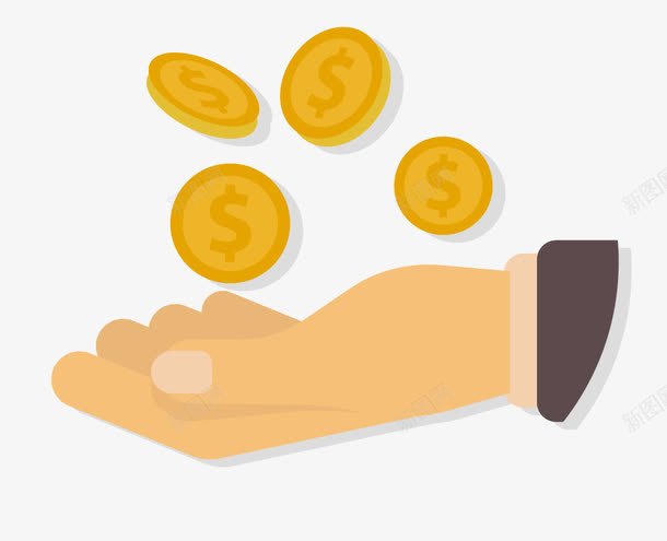 手拿金币png免抠素材_新图网 https://ixintu.com 交易 货币 贸易 金币 金融 钱包 钱币