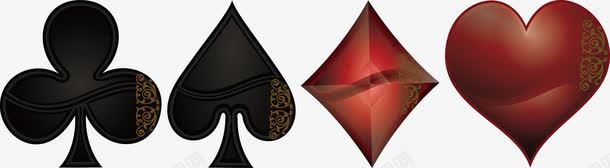手绘扑克牌标png免抠素材_新图网 https://ixintu.com 手绘 扑克 桃心 梅花