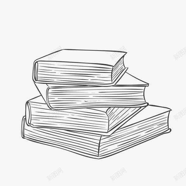 一摞书本png免抠素材_新图网 https://ixintu.com 书本 书籍 参考书 四本书 图书 字典 素描 资料