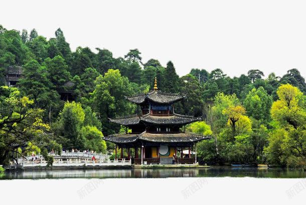 河对岸的树林间的小亭png免抠素材_新图网 https://ixintu.com 亭台楼阁 亭阁 小亭 小河 风景照