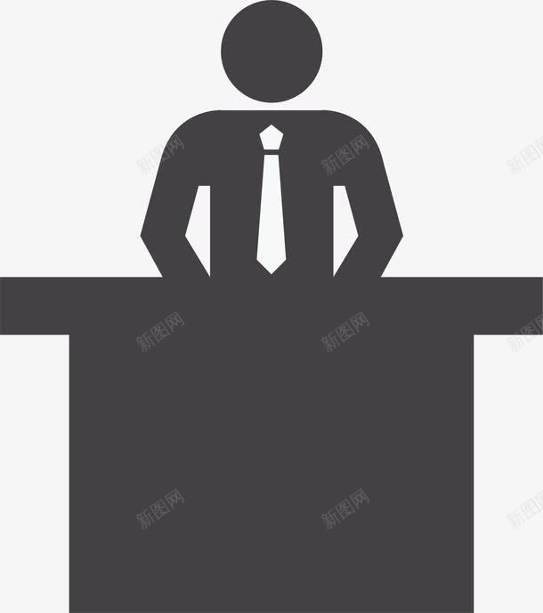演讲台上的小人图标png_新图网 https://ixintu.com 发言 商务图标 商务小人 演讲 矢量png 记者会
