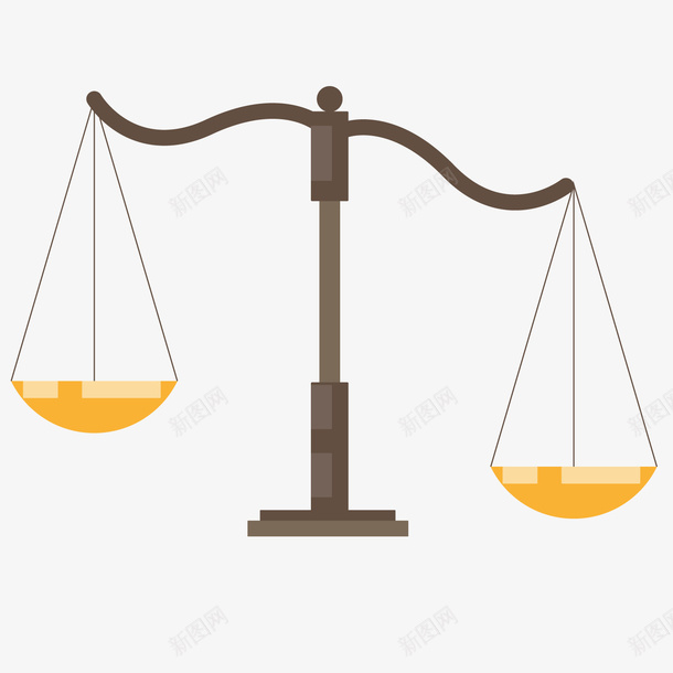 一个左高右低的天枰png免抠素材_新图网 https://ixintu.com 不平衡 公平秤 卡通秤 天枰 扁平化 托盘 杆秤 秤 秤杆