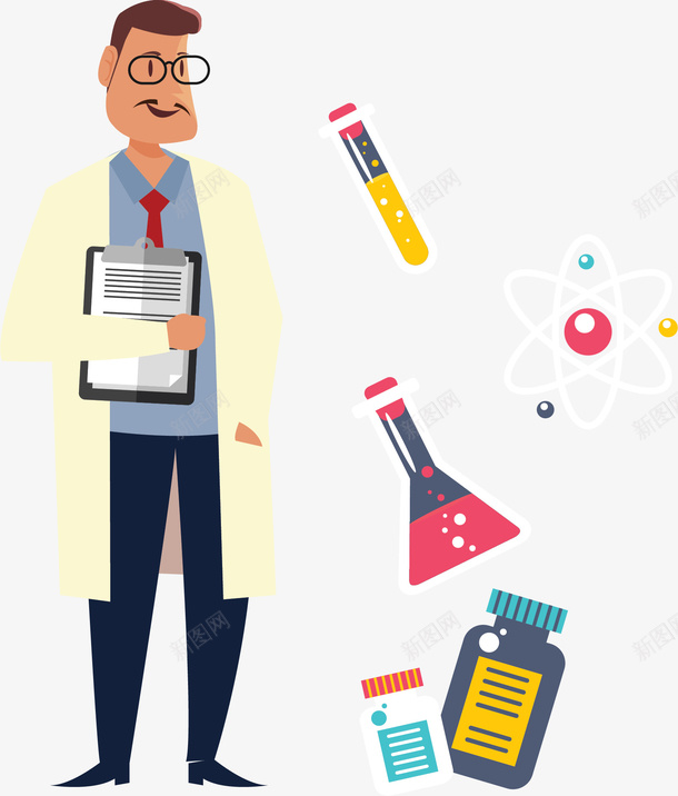 生物医疗研究工作者矢量图ai免抠素材_新图网 https://ixintu.com 医疗 医疗工作者 生物医疗 矢量png 科学家 科学技术 矢量图