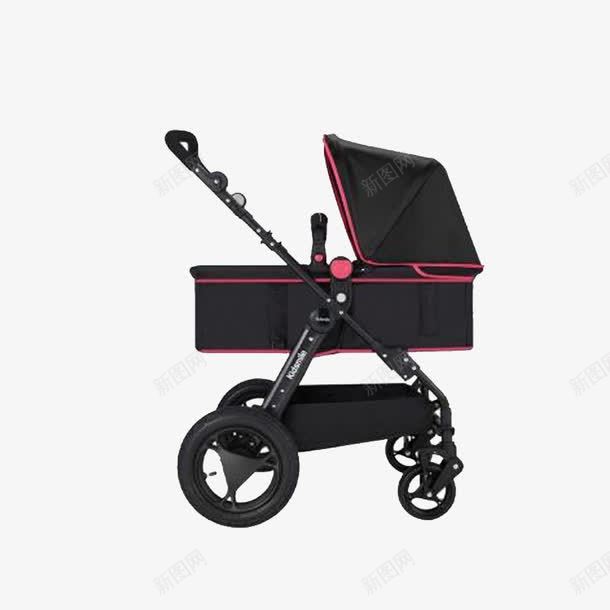 婴儿车png免抠素材_新图网 https://ixintu.com 产品实物 婴儿车 母婴专场 黑色