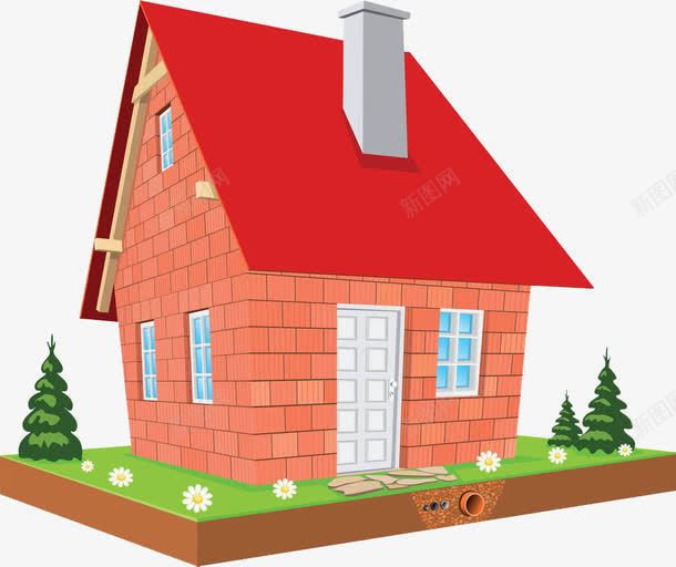 卡通房子花园红砖墙与草坪png免抠素材_新图网 https://ixintu.com 墙 墙草 建筑 房子 砖墙 红砖墙 红砖屋 红砖房 绿草 草 草地 院子
