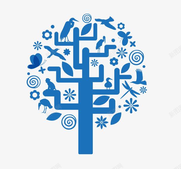 蓝色科技PPT图表图标png_新图网 https://ixintu.com PPT图表图标 PPT数据 信息分类 多彩树状图 大树结构图 循环图 标题栏 树形图 示意图