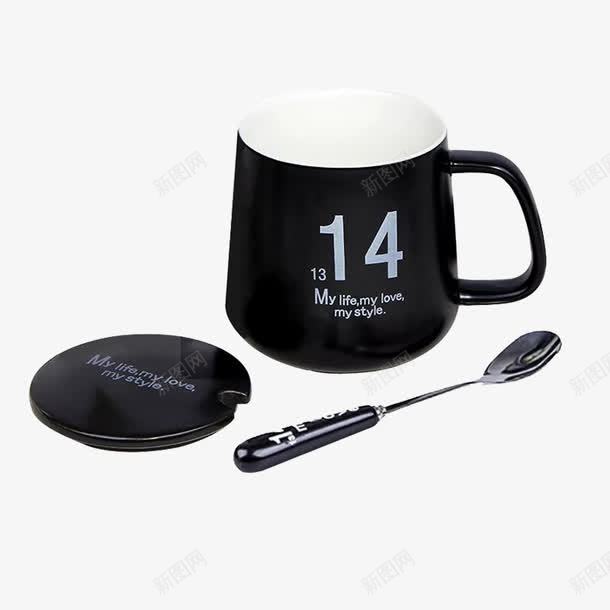 陶瓷马克杯png免抠素材_新图网 https://ixintu.com 产品实物 勺子 带盖杯 水杯 陶瓷杯 马克杯