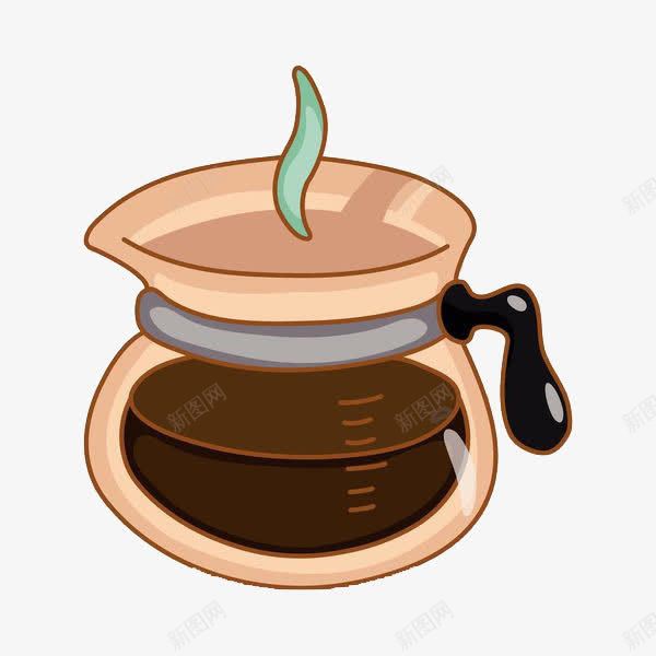 冒着热气的咖啡壶png免抠素材_新图网 https://ixintu.com coffee 冲饮 卡布基诺 卡通 咖啡 咖啡壶 抵抗困意 振奋精神 提神 热的 热饮 苦的 饮料