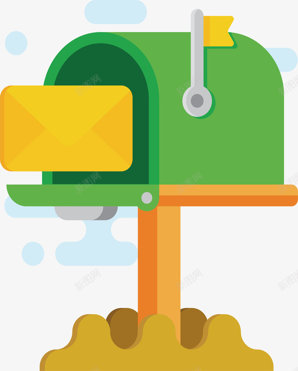 精美绿色信箱矢量图ai免抠素材_新图网 https://ixintu.com 信封 信箱 信箱设计 精美 送信 邮政设计 矢量图