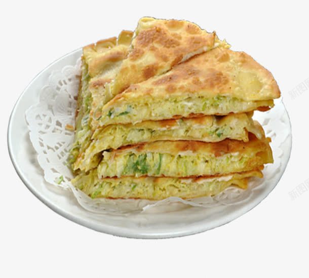 葱花鸡蛋饼png免抠素材_新图网 https://ixintu.com 特色小吃 葱花 餐饮