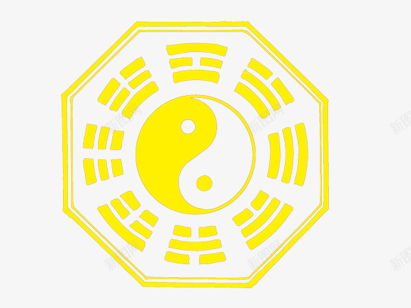 八边形八卦阵图标png_新图网 https://ixintu.com PNG PNG素材 免费PNG素材 免费素材 图标 阵法 黄色