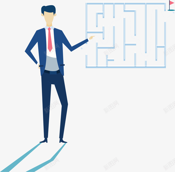 讲解迷宫的商务小人矢量图ai免抠素材_新图网 https://ixintu.com 卡通小人 商务小人 商务迷宫 矢量png 讲解迷宫 迷宫 矢量图