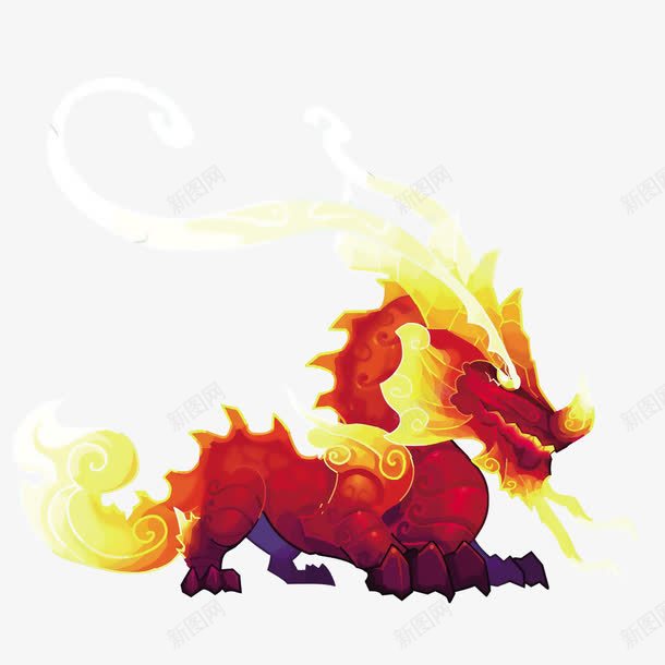 中国元素闪电麒麟装饰图案png免抠素材_新图网 https://ixintu.com 中国元素 装饰图案 闪电 麒麟