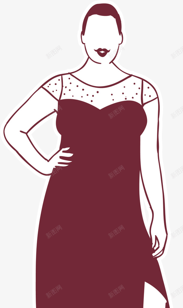 微笑优雅胖女人剪影png免抠素材_新图网 https://ixintu.com 世界肥胖日 优雅女人 体重 健康 胖女人 胖子 贵妇人