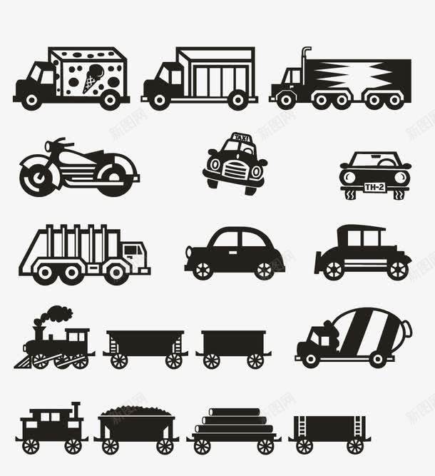 车模型轮廓图png免抠素材_新图网 https://ixintu.com 免扣 冰淇淋车 出租车 垃圾车 大货车 工地 工地搅拌车 搅拌车 摩托车 汽车 火车 私家车 老爷车 设计 货车 车模型轮廓图 车轮廓 轿车 送货车 集装箱车