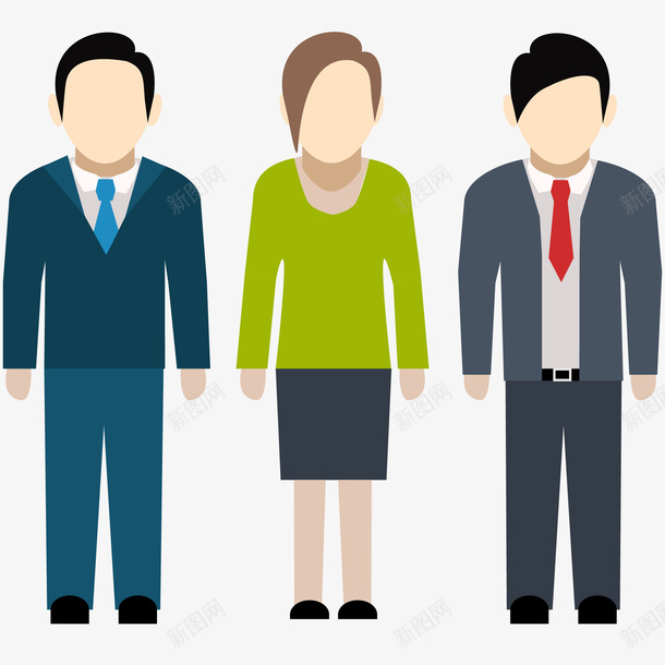 面试人员卡通插画png免抠素材_新图网 https://ixintu.com 商务 女士 工作面试 男士 白领 面试人员卡通插画 面试官