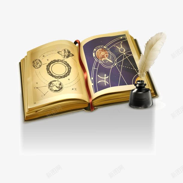 卡通魔法用品插画矢量图ai免抠素材_新图网 https://ixintu.com 写实 卡通用品 手绘魔法书 插画 矢量图 魔法 魔法书