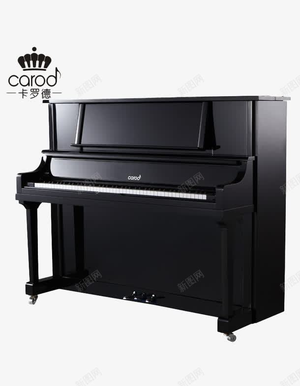 CAROD卡罗德全新高端立式钢png免抠素材_新图网 https://ixintu.com 乐器 产品实物 卡罗德 琴 钢琴 黑色