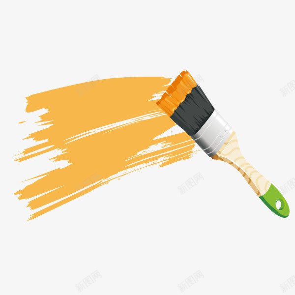 文案背景元素刷墙橘黄背景png免抠素材_新图网 https://ixintu.com 刷墙 刷子 文案背景元素 橘黄背景 漆