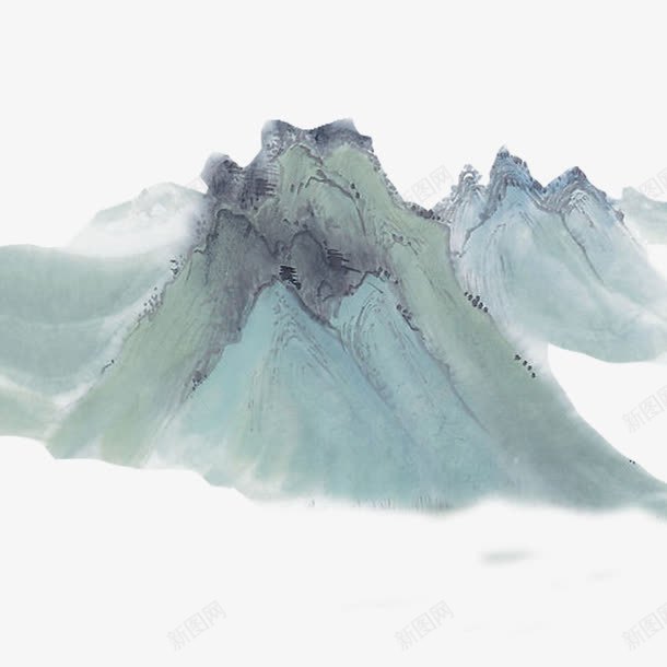 千山远黛png免抠素材_新图网 https://ixintu.com 山峦 山峦叠嶂 山峰 山脉素材 水墨山色 水墨素材 群山迭起